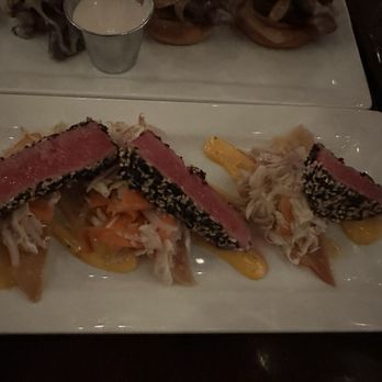 Winnie’s Wine Bar - Sesame encrusted seared ahi tuna - Wine Bars Near Me - St. Louis, Missouri Winnie’s Wine Bar - Sesame encrusted seared ahi tuna - Wine Bars Near Me - St. Louis, Missouri