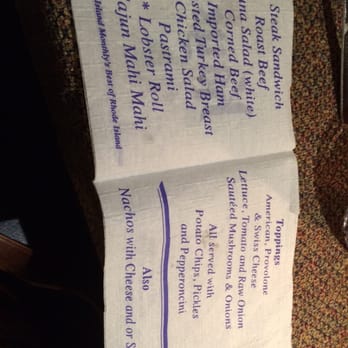Kay's - Menu! I love a simple menu. Helps avoid food ADD - Sandwiches Near Me - Woonsocket, Rhode Island