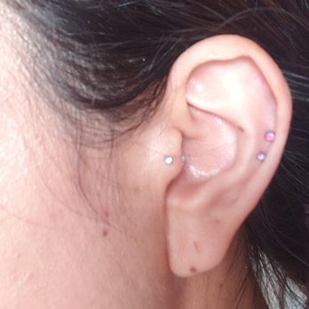 HTC Studios - Tempe - Double cartilage piercing :) - Piercing Near Me - Tempe, Arizona