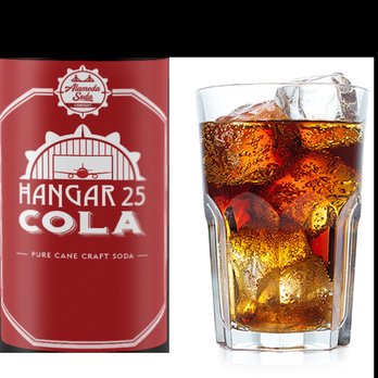 Alameda Soda - a glass of cola next to a can of cola - Beverage Store Near Me - Alameda, California