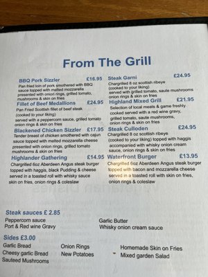 Menu photo 2 Water Front Inverness, HLD