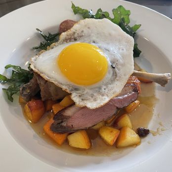 Sugar 2 Salt - Duck breakfast - sweet potato peach hash, such 3 ways - Breakfast & Brunch Near Me - Traverse City, Michigan Sugar 2 Salt - Duck breakfast - sweet potato peach hash, such 3 ways - Breakfast & Brunch Near Me - Traverse City, Michigan