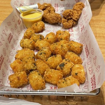 Smashburger - 7-18-2022 Chicken strips with tater tots (garlic and rosemary seasoning) - Burgers Near Me - Durant, Oklahoma Smashburger - 7-18-2022 Chicken strips with tater tots (garlic and rosemary seasoning) - Burgers Near Me - Durant, Oklahoma