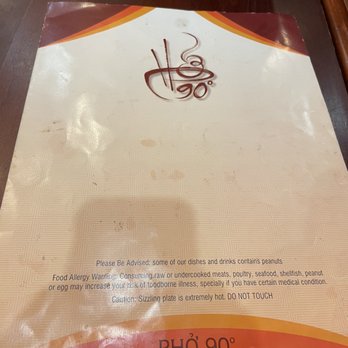 Pho 90 Degree - Front of menu - Vietnamese Near Me - San Jose, California Pho 90 Degree - Front of menu - Vietnamese Near Me - San Jose, California