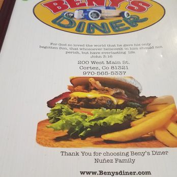 Beny's Diner - Menu - Mexican Near Me - Cortez, Colorado Beny's Diner - Menu - Mexican Near Me - Cortez, Colorado
