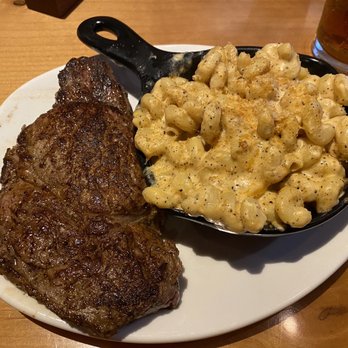 Outback Steakhouse - 12oz ribeye, BIG side of Steakhouse Mac & Cheese - Steakhouses Near Me - Canton, Ohio