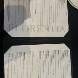 Menu of florentia