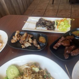 Lunch special skewers.