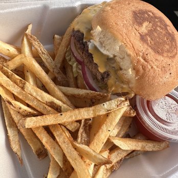 Noe's Kitchen - Cheeseburger and Fries - Burgers Near Me - Bryan, Texas