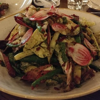 B2 Bistro + Bar - Pre Spring salad: charred and grilled veggies, shaved beets, radish, broccoli, marinated cherries, balsamic dressing...superb. - Cocktail Bars Near Me - Red Bank, New Jersey