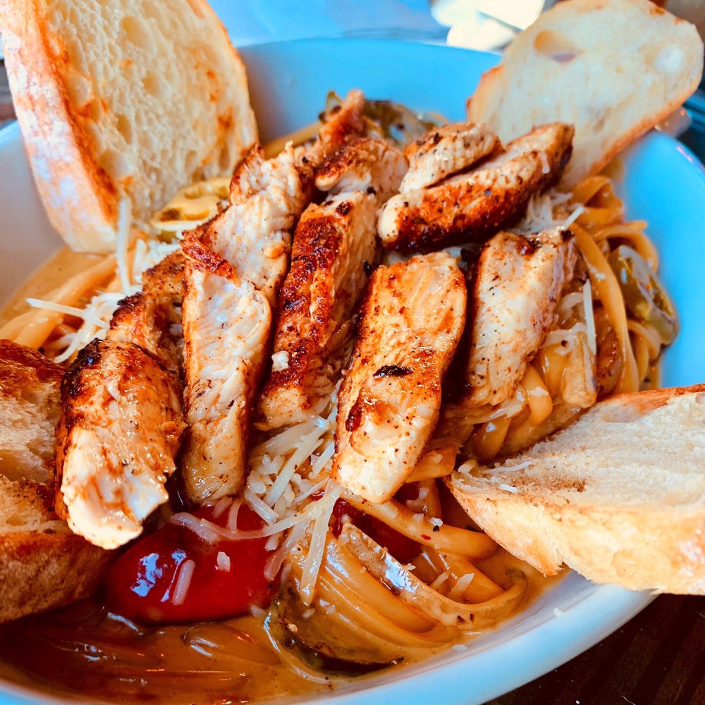 Turtle Shack - Jalapeño Lime Linguini with Chicken - Seafood Near Me - Palm Coast, Florida Turtle Shack - Jalapeño Lime Linguini with Chicken - Seafood Near Me - Palm Coast, Florida