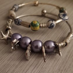 UrbanGlass - Glass bead bracelets made by me - Handmade Glass Beads by Kimaling
