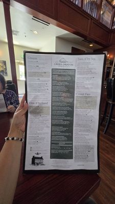 Menu photo 3 Green Dragon Tavern & Museum Carlsbad, CA