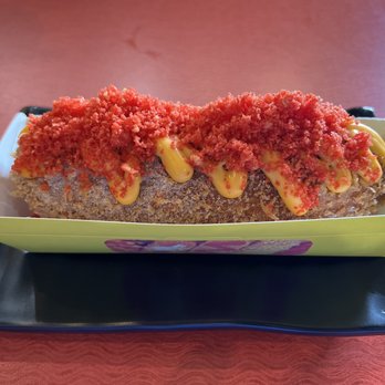 K-bop Korean kitchen - Hot Cheetos Corn Dog - Food Trucks Near Me K-bop Korean kitchen - Hot Cheetos Corn Dog - Food Trucks Near Me