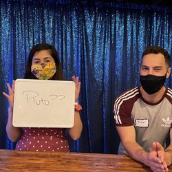 Game Show Mashup - That's their answer in the Final Wager round.  Hope they got it right since that's a lot of points they could have won.  @ Game Show Mashup