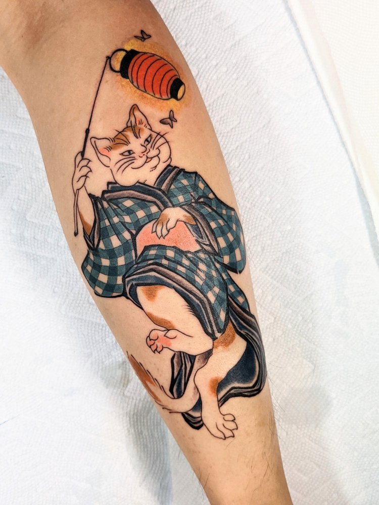 Crown and Feather Tattoo Logo