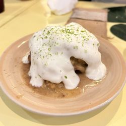 Rotas da ilha verde - Apple crumble with ricotta and lime mousse (gluten free)