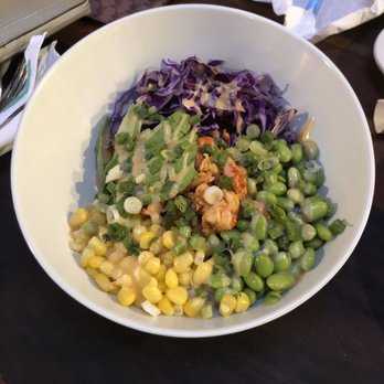 Streetside Market - LA Crawfish Bowl: crawfish, edamame, corn, rice, purple cabbage, avocado - Asian Fusion Near Me - Hammond, Louisiana