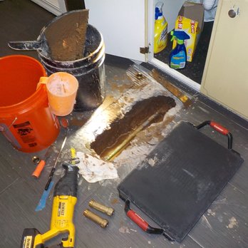 A & D Leak Detection - Jack hammered and exposed leak under kitchen slab repair - Plumbing Near Me A & D Leak Detection - Jack hammered and exposed leak under kitchen slab repair - Plumbing Near Me