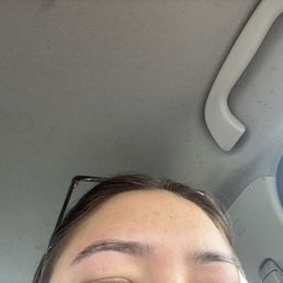 Freshly done eyebrow threading Freshly done eyebrow threading