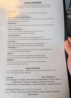 Menu photo 1 Project Burger Palm Desert, CA Menu photo 1 Project Burger Palm Desert, CA