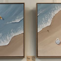Beach Gallery - Mid-July diptych by May Bright
