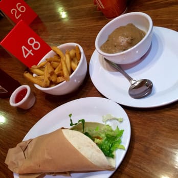 Veggie Grill by Next Level - Yukon fries, mini buffalo chicken wrap and cauliflower mash - Vegan Near Me - Seattle, Washington Veggie Grill by Next Level - Yukon fries, mini buffalo chicken wrap and cauliflower mash - Vegan Near Me - Seattle, Washington