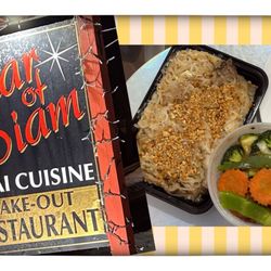 Star of Siam - Sign and food.