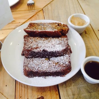 Threefold Cafe - Monkey Bread- Banana/walnut bread with maple syrup and espresso butter - Breakfast & Brunch Near Me - Coral Gables, Florida