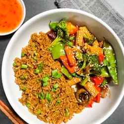 Ten Five Vegan - Kung Pao Veggies. 100% Vegan with the Freshest Fair Trade Ingredients.