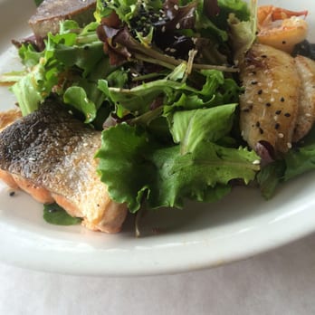 Half Moon - Sweet Flowing River..............Seafood Salad W/ Tuna, Salmon,Shrimp & Sole W/ Soy Dressing Greens - New American Near Me - Dobbs Ferry, New York Half Moon - Sweet Flowing River..............Seafood Salad W/ Tuna, Salmon,Shrimp & Sole W/ Soy Dressing Greens - New American Near Me - Dobbs Ferry, New York