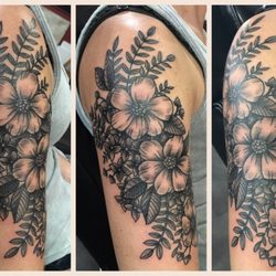 The Bee's Nest Tattoo And Art Studio - Antique flowers by Tanna Hill @ the Beesnest Tattoo
