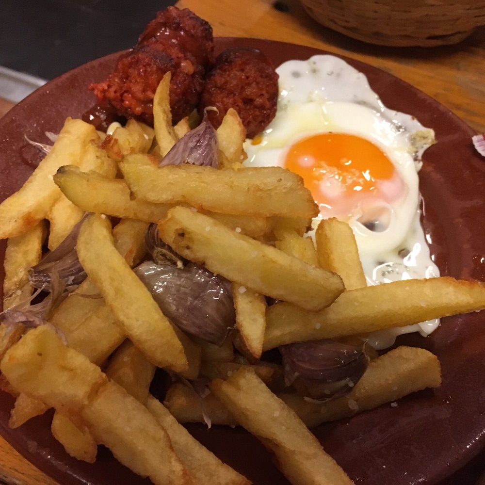 Sacramento - Chorizo with egg, potatoes and garlic. - Steakhouses Near Me - Seville, SE Sacramento - Chorizo with egg, potatoes and garlic. - Steakhouses Near Me - Seville, SE