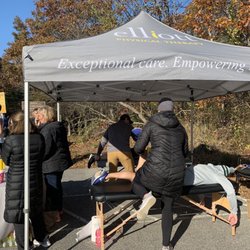 Elliott Physical Therapy - Hingham - Busy helping runners post race at the South Shore Half Marathon in Hingham.