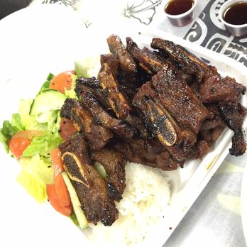 Matiki Island BBQ - #7 Beef & Kalbi Plater with Rice & Green Salad. - Hawaiian Near Me - Anaheim, California Matiki Island BBQ - #7 Beef & Kalbi Plater with Rice & Green Salad. - Hawaiian Near Me - Anaheim, California