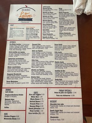Menu photo 1 Sueño Latino Restaurant Saint Louis, MO Menu photo 1 Sueño Latino Restaurant Saint Louis, MO