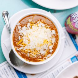 Motor City Grille - Bowl of our famous chili with onions and shredded cheese.