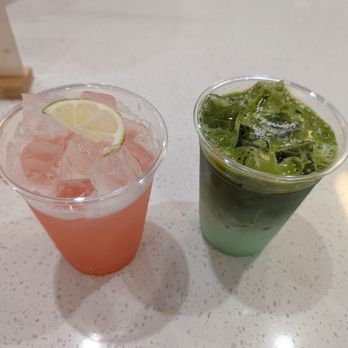 Re Bakesic - Guava lime refresher and pandan matcha latte - Bakeries Near Me - Alhambra, California Re Bakesic - Guava lime refresher and pandan matcha latte - Bakeries Near Me - Alhambra, California