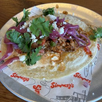 Simmzy's Restaurant Long Beach - Chicken Tinga Taco - Gastropubs Near Me - Long Beach, California Simmzy's Restaurant Long Beach - Chicken Tinga Taco - Gastropubs Near Me - Long Beach, California