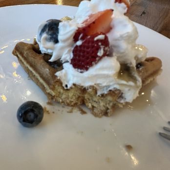 Pure Joy Restaurant - Dry waffle with just regular fruit. - Gluten-Free Near Me - Doral, Florida
