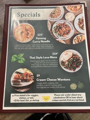 Menu photo 1 To Thai For Honolulu, HI Menu photo 1 To Thai For Honolulu, HI