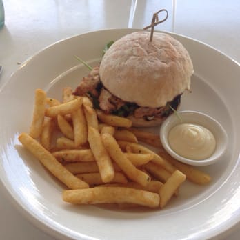 Northshore Riverside Cafe - Cajun Chicken Burger - Restaurants Near Me - Hamilton, QLD