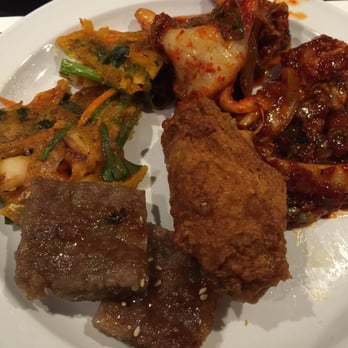 Dada Shabu Shabu Buffet - Sampling of hot food & side dishes. Mistake made on my first trip. See my tips for side dishes... - Korean Near Me - Irvine, California