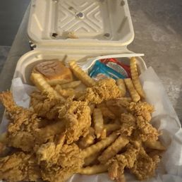 Shrimp and fries combo Shrimp and fries combo