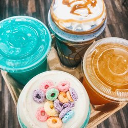 Wrightsville beach Nutrition - Shakes: Fruit Loop, Blueberry Muffin                               Mega Teas: Hurricane, Bahama Mama