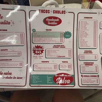 Tacos Chulos - Menu - Mexican Near Me - San Antonio, Texas Tacos Chulos - Menu - Mexican Near Me - San Antonio, Texas
