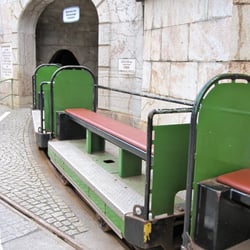 Salzbergwerk Berchtesgaden - the train you ride to go in and out of the mine
