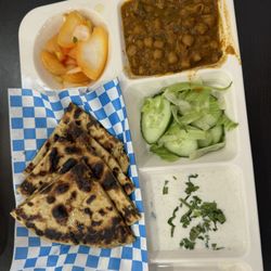 Asian Food Centre - Burnt Aloo Paratha with chole