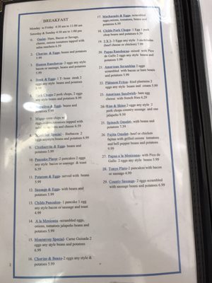 Menu photo 5 Monterrey Cafe New Braunfels, TX