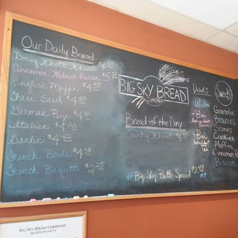 Big Sky Bread - The day's menu. - Bakeries Near Me - Oklahoma City, Oklahoma